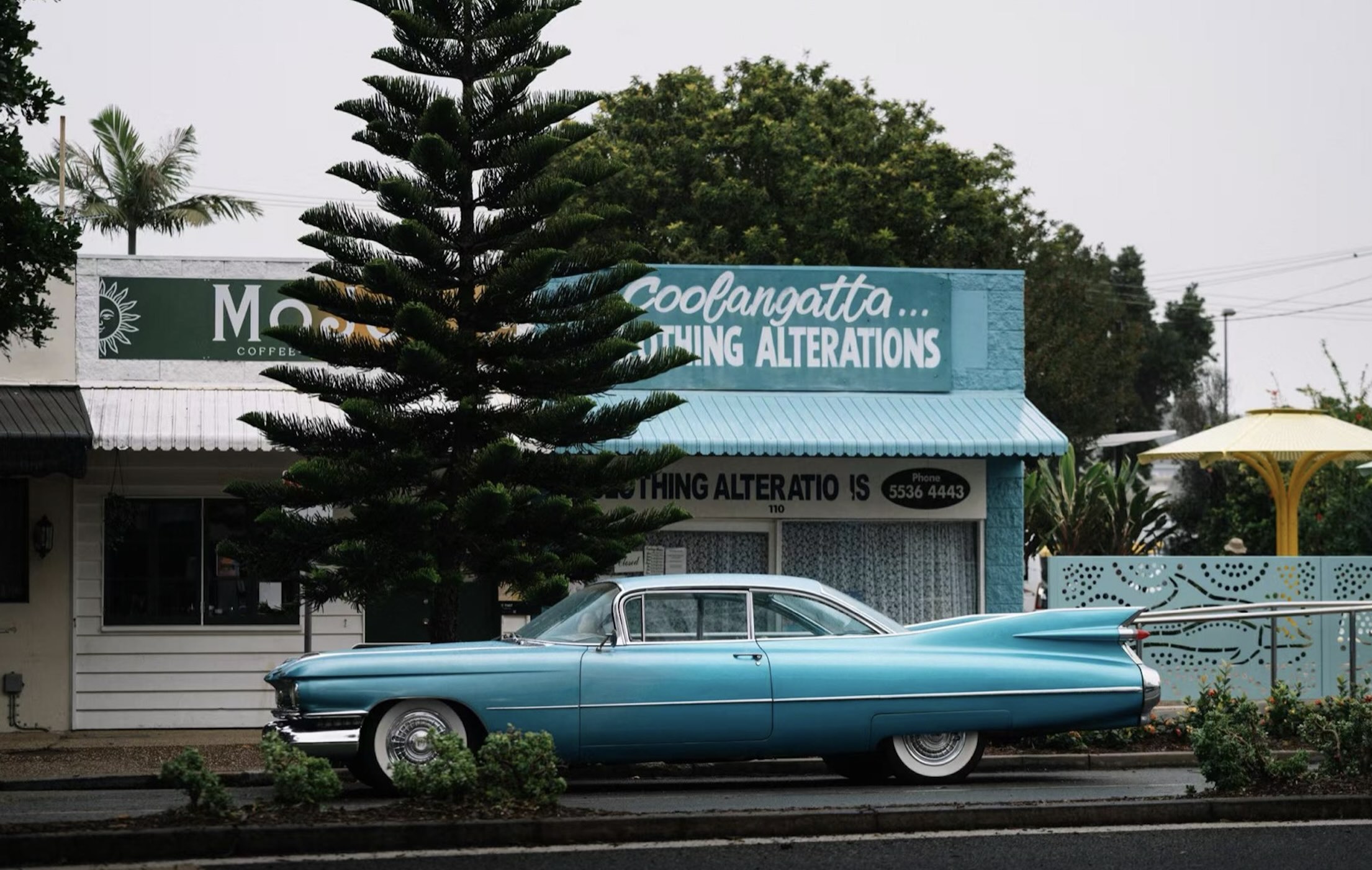 Vintage Cadillac photographed on a Gold Coast street